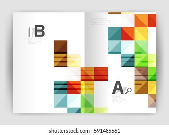 Vector square leaflet, business a4 print template. Vector template background for print workflow layout, diagram, number options or web design banner