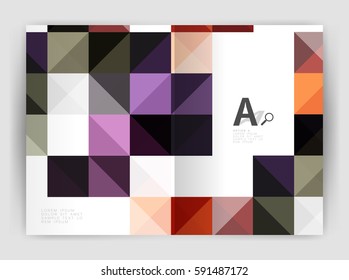 Vector square leaflet, business a4 print template. Vector template background for print workflow layout, diagram, number options or web design banner