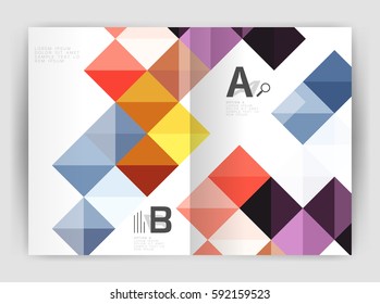 Vector square leaflet, business a4 print template. Vector template background for print workflow layout, diagram, number options or web design banner