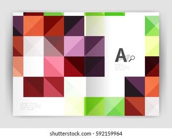 Vector square leaflet, business a4 print template. Vector template background for print workflow layout, diagram, number options or web design banner