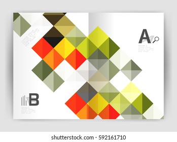 Vector square leaflet, business a4 print template. Vector template background for print workflow layout, diagram, number options or web design banner