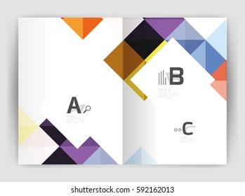 Vector square leaflet, business a4 print template. Vector template background for print workflow layout, diagram, number options or web design banner
