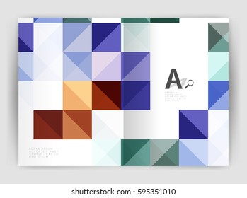 Vector square leaflet, business a4 print template. Vector template background for print workflow layout, diagram, number options or web design banner