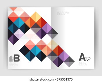 Vector square leaflet, business a4 print template. Vector template background for print workflow layout, diagram, number options or web design banner