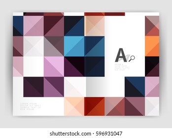 Vector square leaflet, business a4 print template. Vector template background for print workflow layout, diagram, number options or web design banner