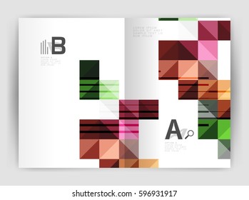 Vector square leaflet, business a4 print template. Vector template background for print workflow layout, diagram, number options or web design banner