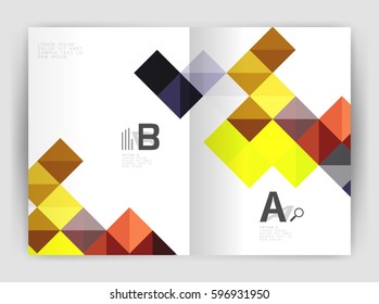 Vector square leaflet, business a4 print template. Vector template background for print workflow layout, diagram, number options or web design banner