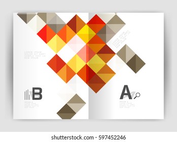 Vector square leaflet, business a4 print template. Vector template background for print workflow layout, diagram, number options or web design banner
