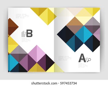 Vector square leaflet, business a4 print template. Vector template background for print workflow layout, diagram, number options or web design banner