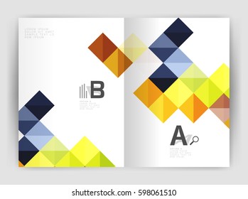 Vector square leaflet, business a4 print template. Vector template background for print workflow layout, diagram, number options or web design banner