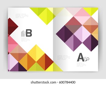 Vector square leaflet, business a4 print template. Vector template background for print workflow layout, diagram, number options or web design banner