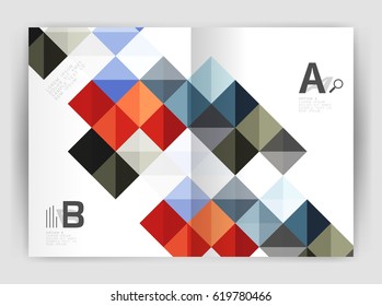 Vector square leaflet, business a4 print template. Vector template background for print workflow layout, diagram, number options or web design banner