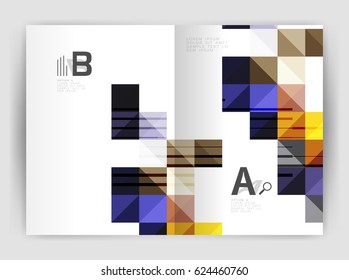 Vector square leaflet, business a4 print template. Vector template background for print workflow layout, diagram, number options or web design banner