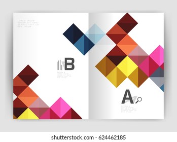 Vector square leaflet, business a4 print template. Vector template background for print workflow layout, diagram, number options or web design banner