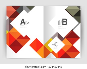 Vector square leaflet, business a4 print template. Vector template background for print workflow layout, diagram, number options or web design banner