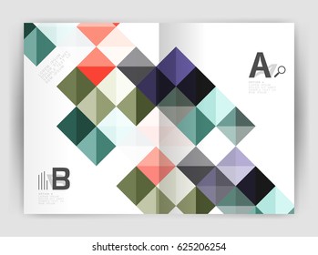 Vector square leaflet, business a4 print template. Vector template background for print workflow layout, diagram, number options or web design banner