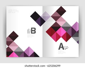 Vector square leaflet, business a4 print template. Vector template background for print workflow layout, diagram, number options or web design banner