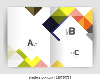 Vector square leaflet, business a4 print template. Vector template background for print workflow layout, diagram, number options or web design banner