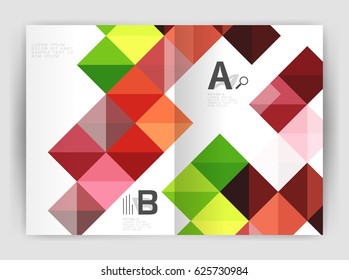 Vector square leaflet, business a4 print template. Vector template background for print workflow layout, diagram, number options or web design banner