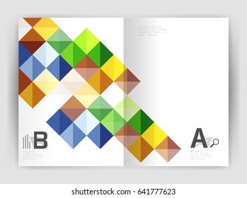 Vector square leaflet, business a4 print template. Vector template background for print workflow layout, diagram, number options or web design banner