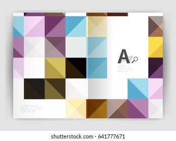 Vector square leaflet, business a4 print template. Vector template background for print workflow layout, diagram, number options or web design banner