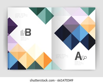 Vector square leaflet, business a4 print template. Vector template background for print workflow layout, diagram, number options or web design banner