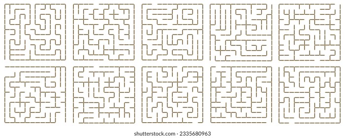 Vector square maze. A fun educational game for developing coordination. EPS 10.