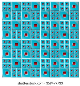 Vector square metal pattern composition