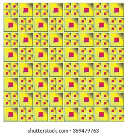 Vector square metal pattern composition