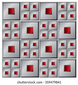 Vector square metal pattern composition