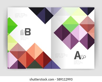 Vector square minimalistic abstract background, print template business brochure a4. Vector template background for print workflow layout, diagram, number options or web design banner