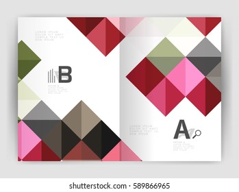Vector square minimalistic abstract background, print template business brochure a4. Vector template background for print workflow layout, diagram, number options or web design banner