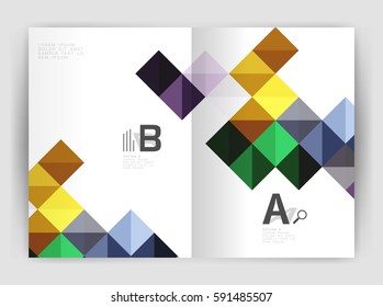 Vektorquadratischer, minimalistischer abstrakter Hintergrund, Print-Template-Broschüre a4. Vektorgrafik-Vorlagenhintergrund für das Layout, das Diagramm, die Zahlenoptionen oder den Webdesign-Banner