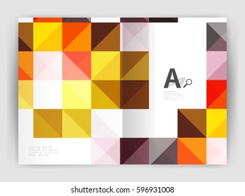 Vector square minimalistic abstract background, print template business brochure a4. Vector template background for print workflow layout, diagram, number options or web design banner