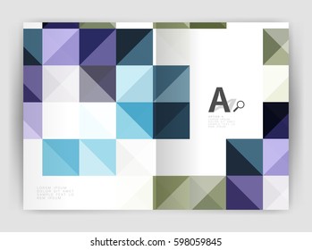 Vector square minimalistic abstract background, print template business brochure a4. Vector template background for print workflow layout, diagram, number options or web design banner