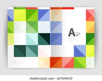 Vector square minimalistic abstract background, print template business brochure a4. Vector template background for print workflow layout, diagram, number options or web design banner