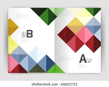 Vector square minimalistic abstract background, print template business brochure a4. Vector template background for print workflow layout, diagram, number options or web design banner