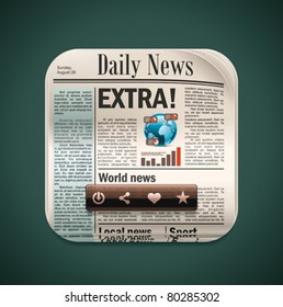 Vector square newspaper XXL icon	