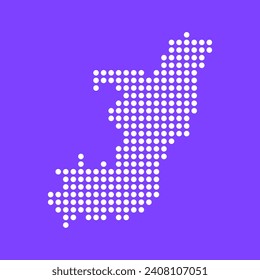 Vector square pixel dotted map of Republic of the Congo isolated on background.