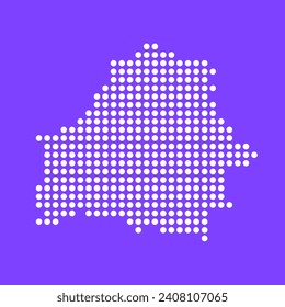 Vector square pixel dotted map of Belarus isolated on background.