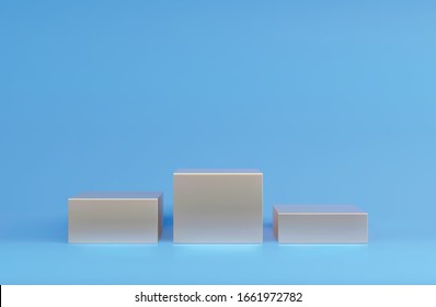 Vector square podium, pedestal or platform, background for cosmetic product presentation. 3d podium. Advertising place. Blank product stand background in pastel colors