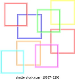 Vector square with a rainbow color.