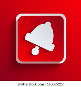 Vector square red icon. Eps10