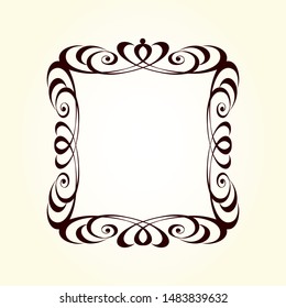 Vector square retro frame  with place for text   .