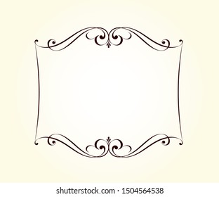 Vector square retro frame  with place for text   .