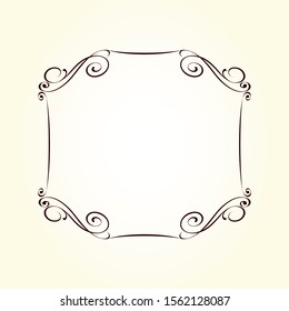 Vector square retro frames with place for text .