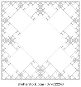 vector square sacral geometry fractal abstract decoration background