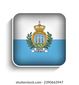 Vector Square San Marino Flag Icon