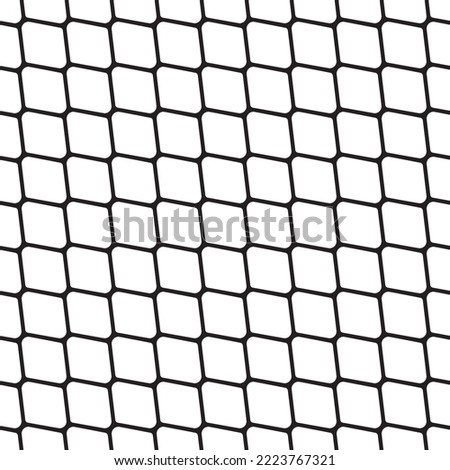 Vector square seamless black sport net pattern or texture.