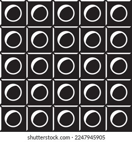 Vector square seamless pattern of black building blocks.